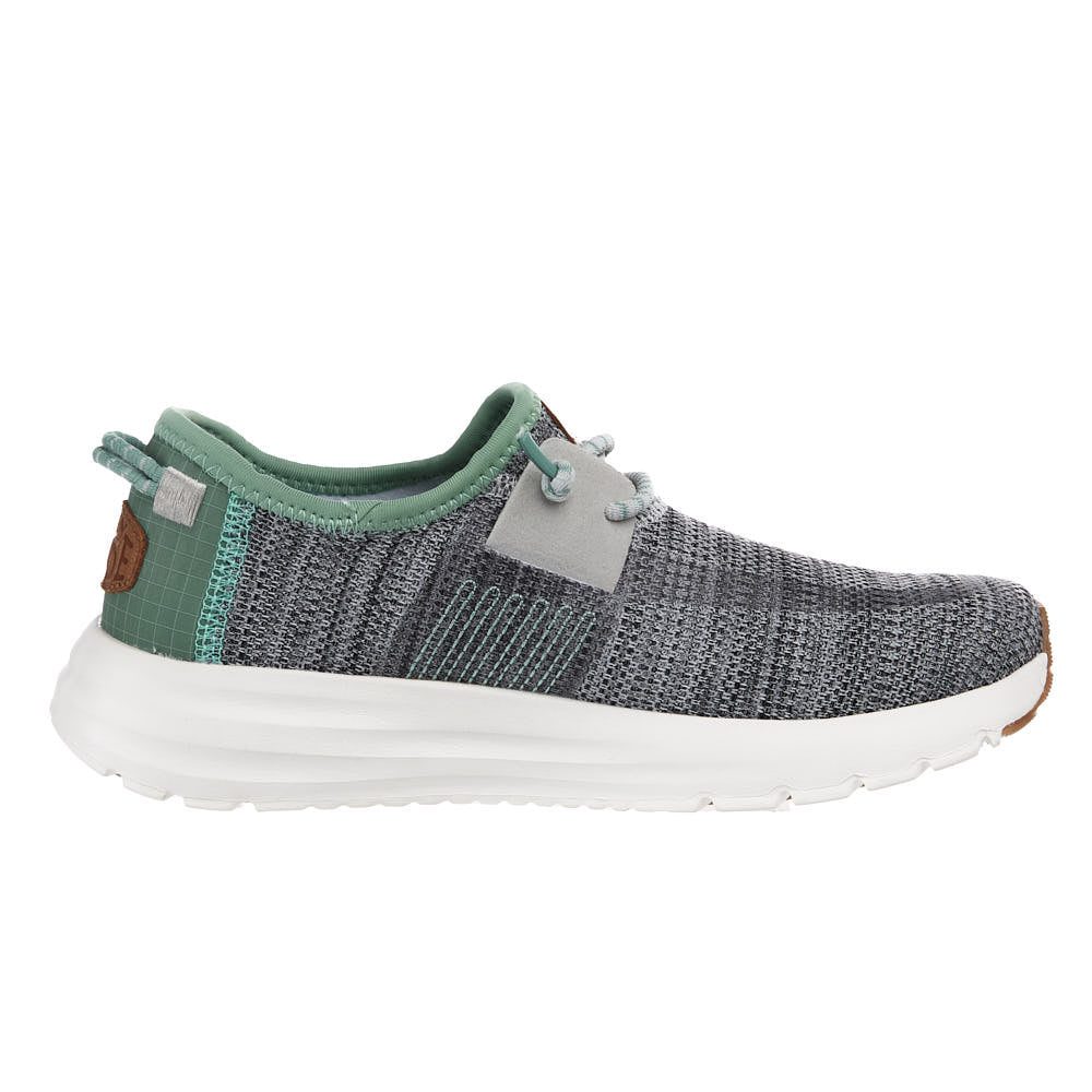 Hey Dude Women's Sirocco Stretch Sox Grey With Granite Green