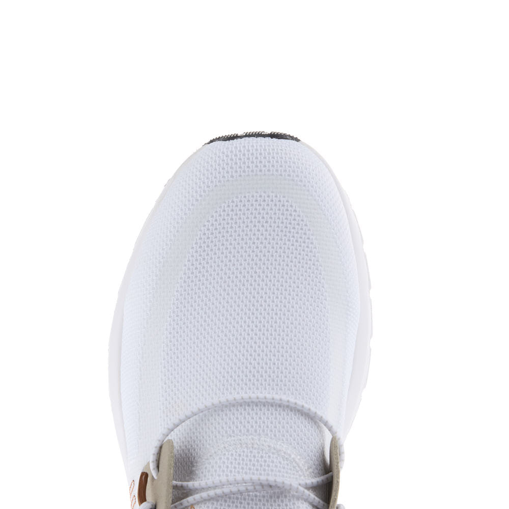 Hey Dude Men's Sirocco Stretch Sox White Casual Shoe