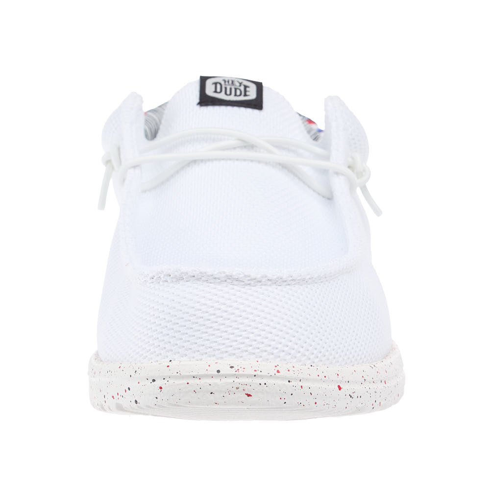 Hey Dude Men's Wally Americana Mesh White Casual