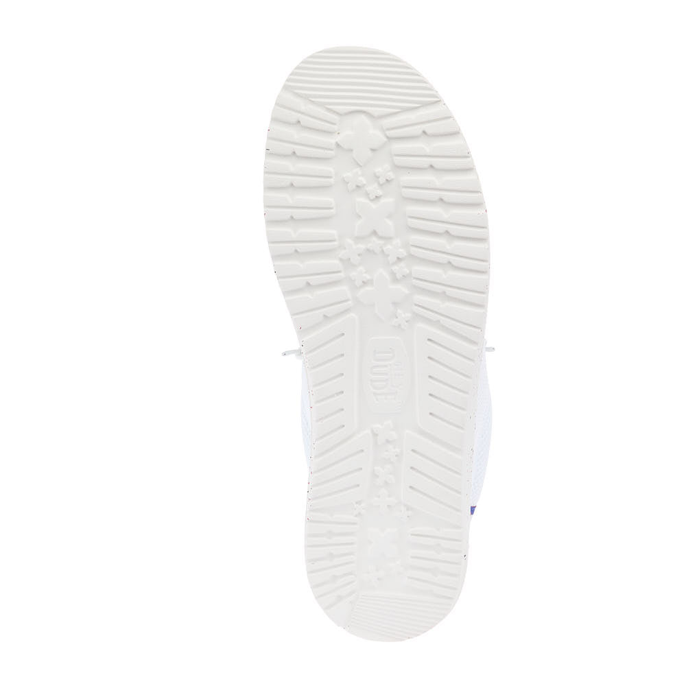 Hey Dude Men's Wally Americana Mesh White Casual