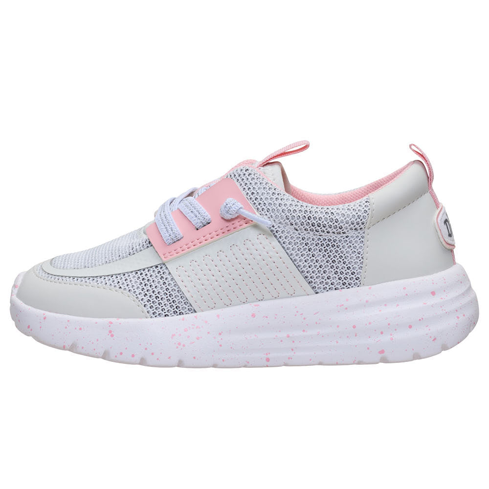 Hey Dude Kid's Sirocco Play Pink and Grey Stretch Sox