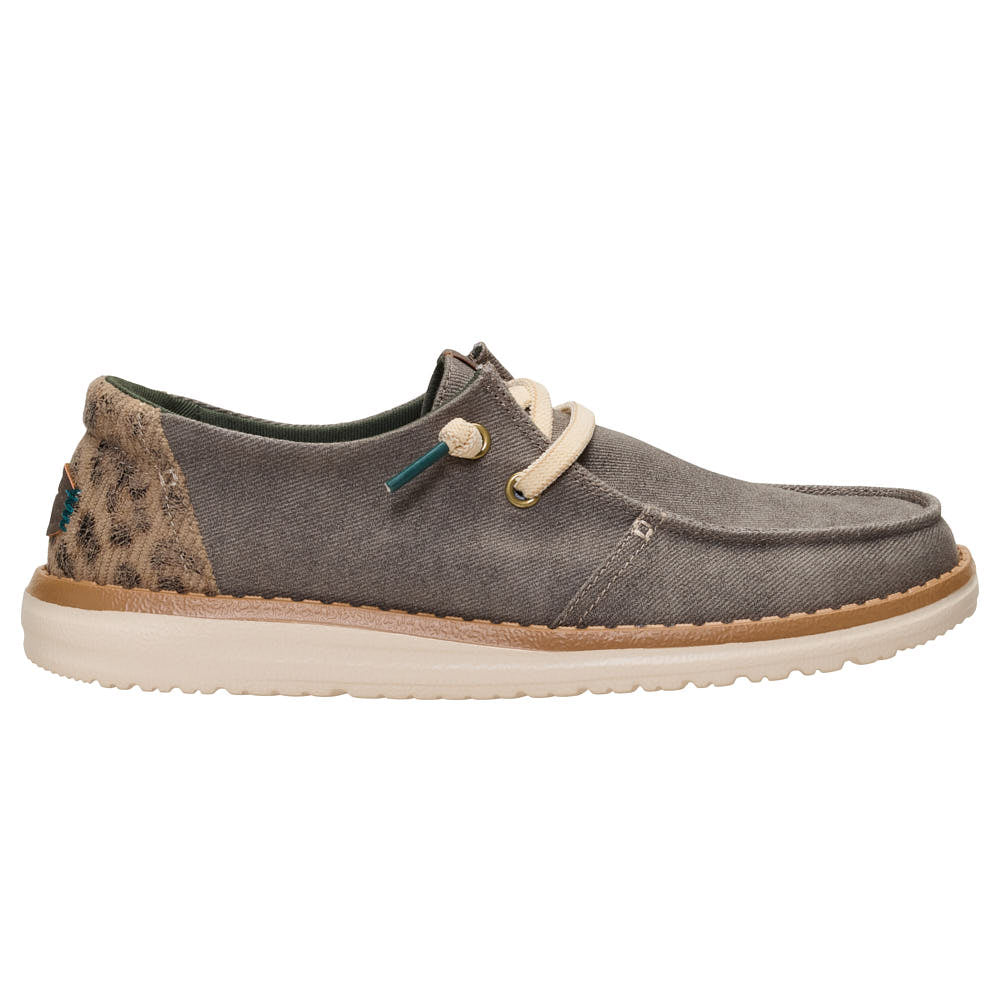 Hey Dude Women's Wendy Workwear Leo Dark Olive Casual