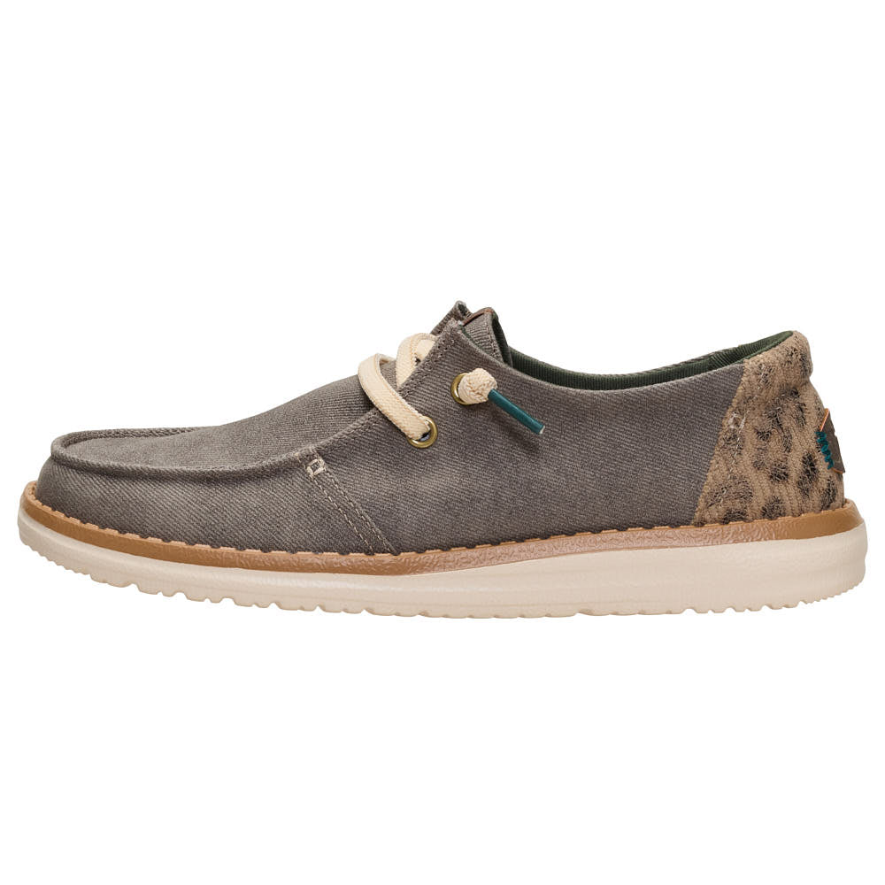 Hey Dude Women's Wendy Workwear Leo Dark Olive Casual