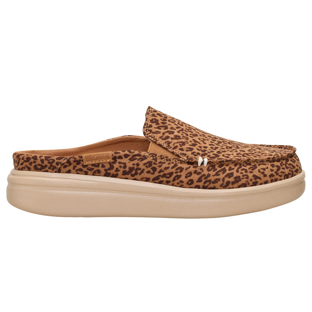 Hey Dude Women's Aspen Slip Tan Leopard Casual