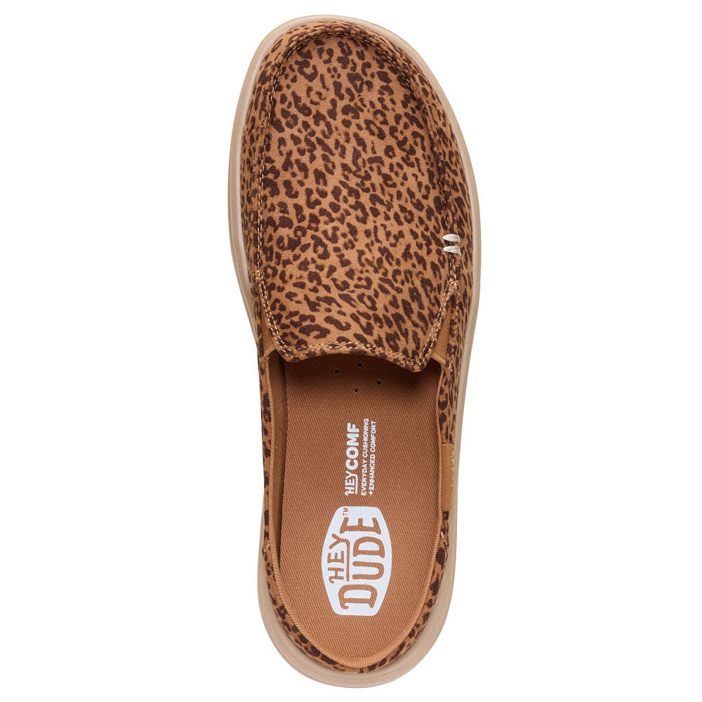 Hey Dude Women's Aspen Slip Tan Leopard Casual