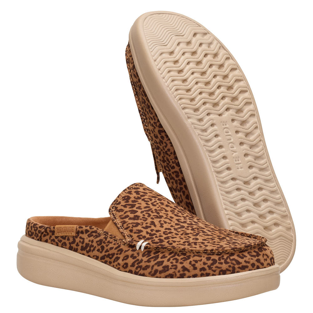 Hey Dude Women's Aspen Slip Tan Leopard Casual