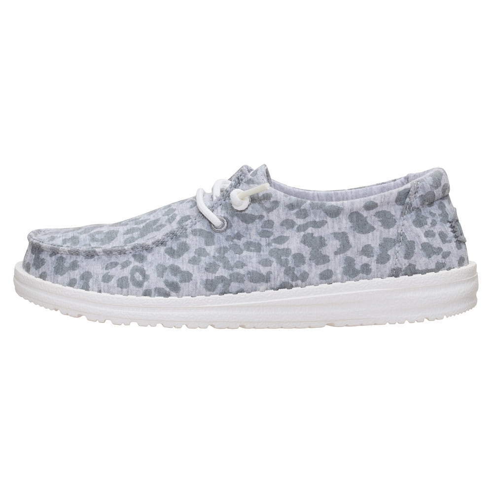 Hey Dude Women's Wendy Stretch Jersey Leopard Grey Casual