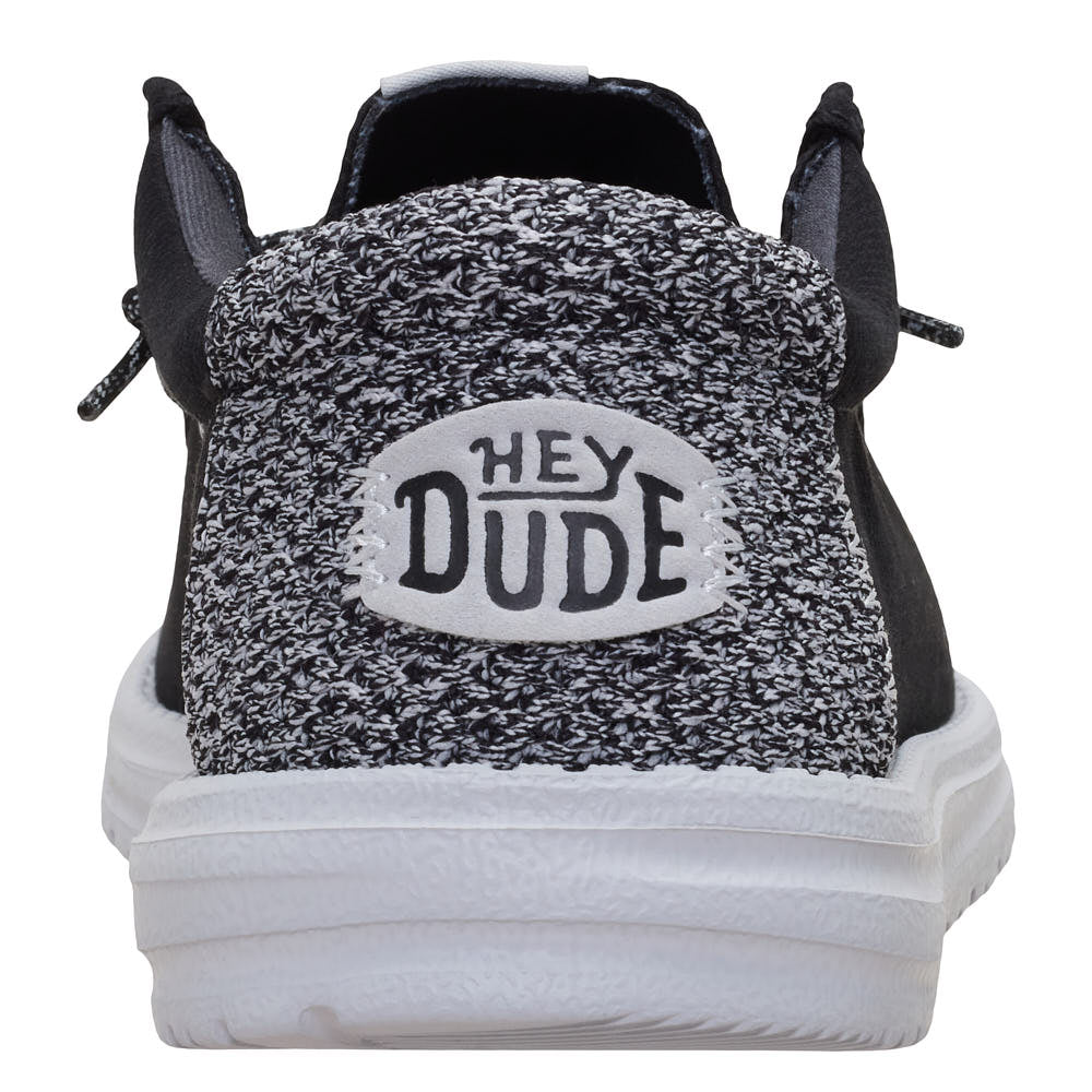 Hey Dude Men's Wally Heathered Knit Black Casual
