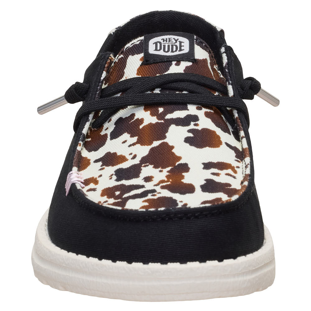 Hey Dude Women's Wendy Spotted Cow Black Casual